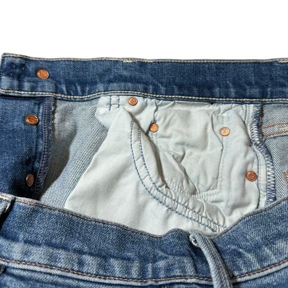 MOTHER SUPERIOR Tomcat Jeans High Rise Ankle Length Button Fly Blue 28” Waist - Picture 6 of 15